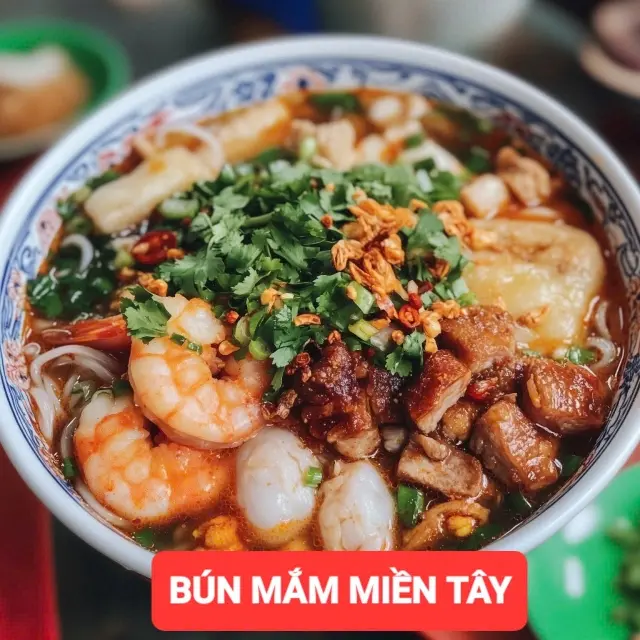 Hình ảnh Bún mắm.miền tây(có tô,muỗng,đũa)