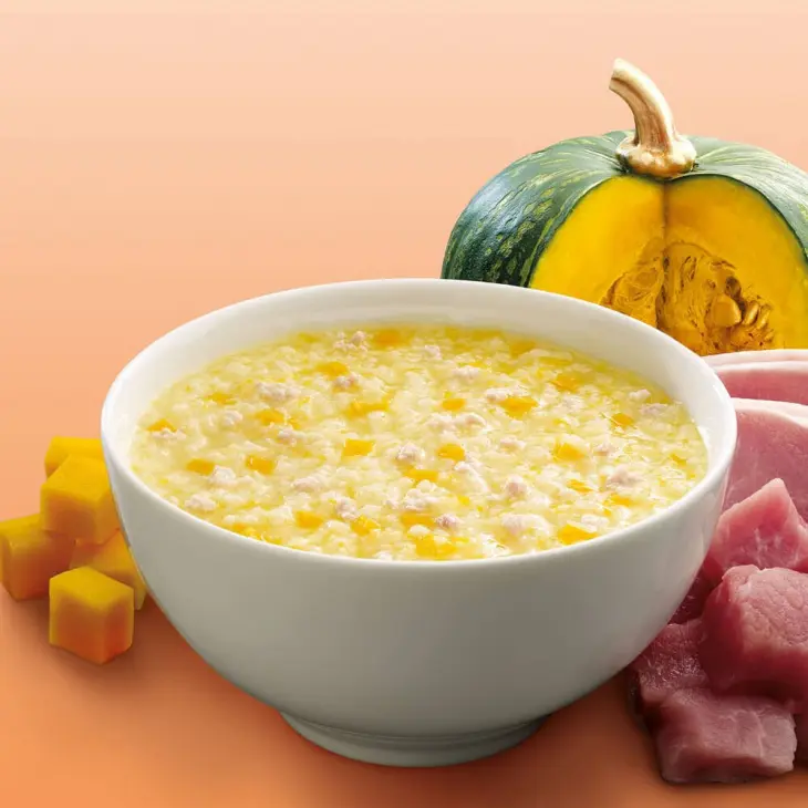 Hình ảnh cháo bí đỏ thịt bằm lớn