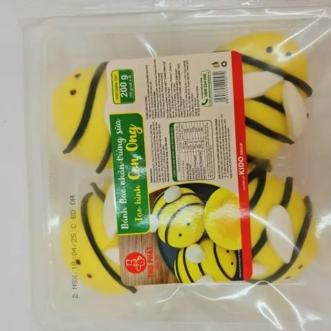 Hình ảnh Bánh bao con ong chưa hấp (gói 4 cái)