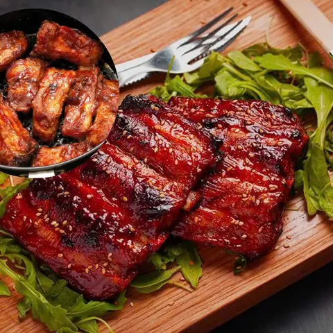 Hình ảnh Combo sườn nướng tảng sốt cay