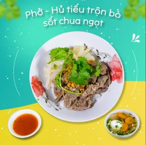 Hình ảnh Hủ tiếu thêm không ăn với sốt chua ngọt 