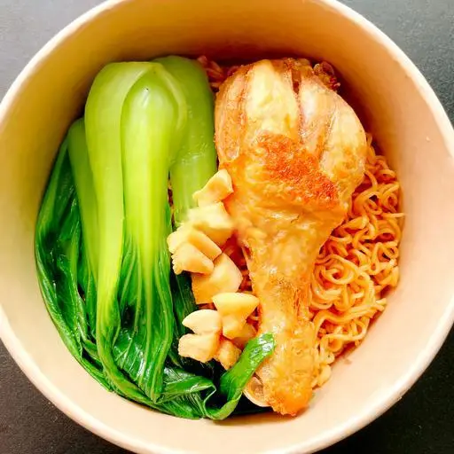 Hình ảnh Mì Đùi Gà Sốt Mắm Tỏi