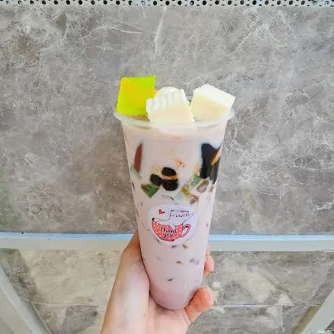 Hình ảnh Trà Sữa Khoai Môn Full Topping - size L