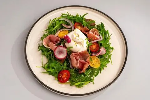 Hình ảnh Creamy burrata - aged parma ham salad