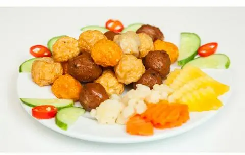 Hình ảnh Combo cá viên nhỏ 15v (5 cá,5 bò, 5 tôm)