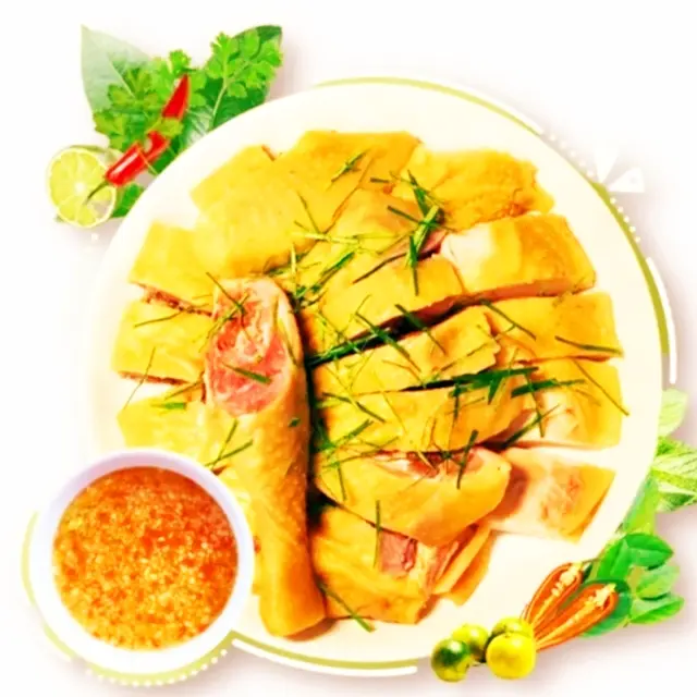 Hình ảnh Gà Ủ Muối Hoa Tiêu 1/2 Con, chặt sẵn 