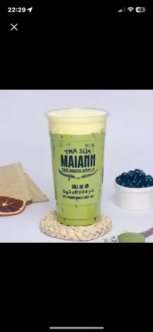 Hình ảnh Trà sữa Thái xanh kem trứng