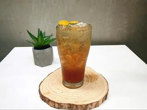Hình ảnh Trà tắc nha đam hạt chia
