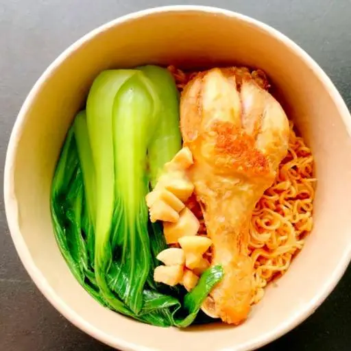 Hình ảnh Combo Mì Đùi Gà Mắm Tỏi - Trà Sữa Full Topping