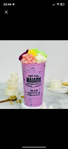 Hình ảnh Trà sữa khoai môn full topping