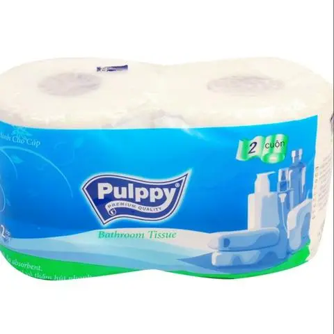 Hình ảnh BỊCH 2 CUỘN GIẤY VỆ SINH PULPPY, KHĂN GIẤY CAO CẤP SIÊU MỀM MỊN CHÍNH HÃNG