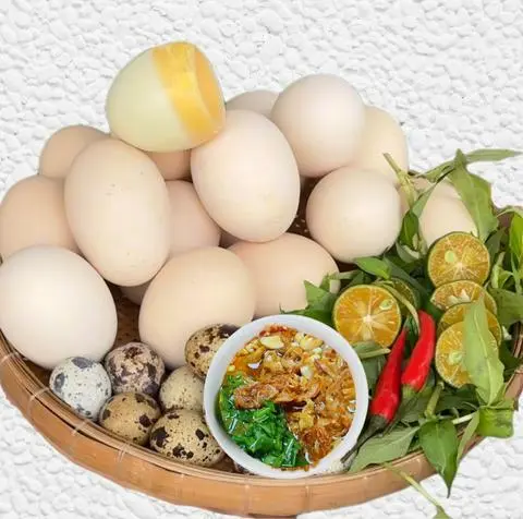 Hình ảnh Trứng Chấm SỐT MUỐI Mỡ Hành Tỏi (Không Bánh Tráng)
