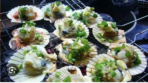 Hình ảnh Sò điệp nướng mỡ hành