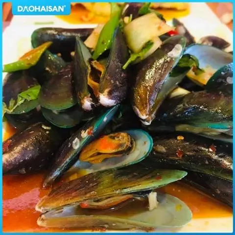 Hình ảnh vẹm xanh xào xả ớt 