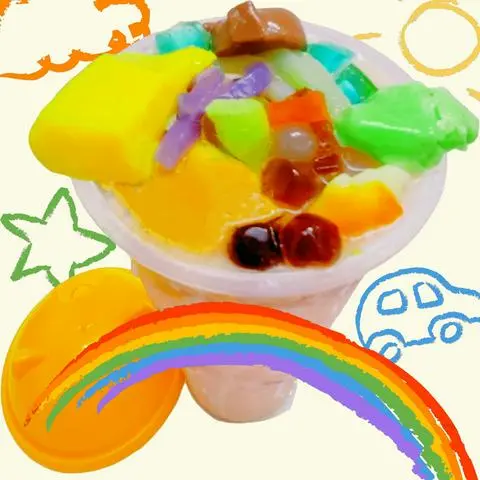 Hình ảnh Trà Sữa Hoa Anh Đào, Đặc Biệt, Có Bánh Flan (700ml)