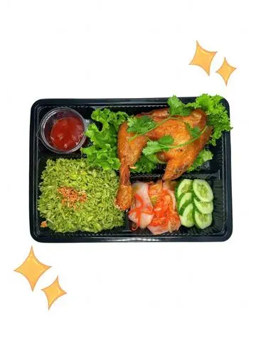 Hình ảnh Cơm chiên lá é đùi góc tư