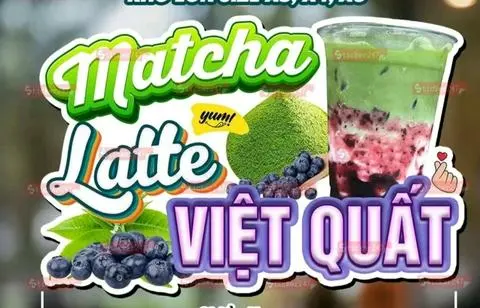Hình ảnh Matcha Latte Việt Quất