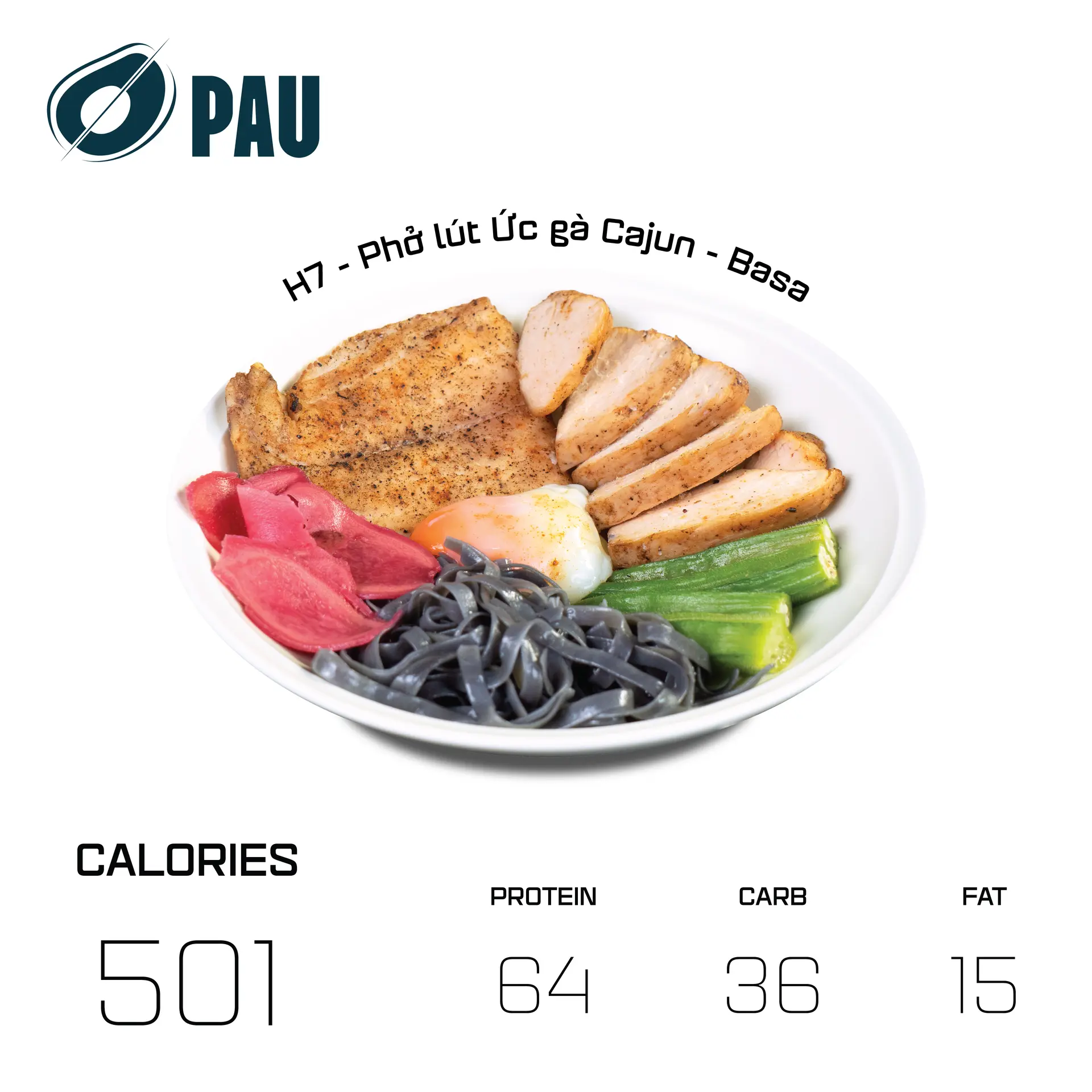 Hình ảnh H7 - Phở lứt Ức gà Cajun- Basa  