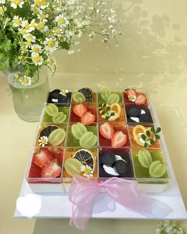 Hình ảnh Set 16 ly vuông Pannacotta 