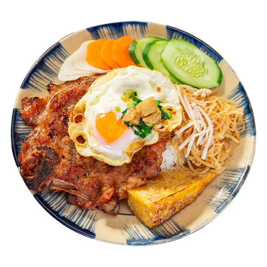Hình ảnh Cơm Sườn Kèm 3 Món