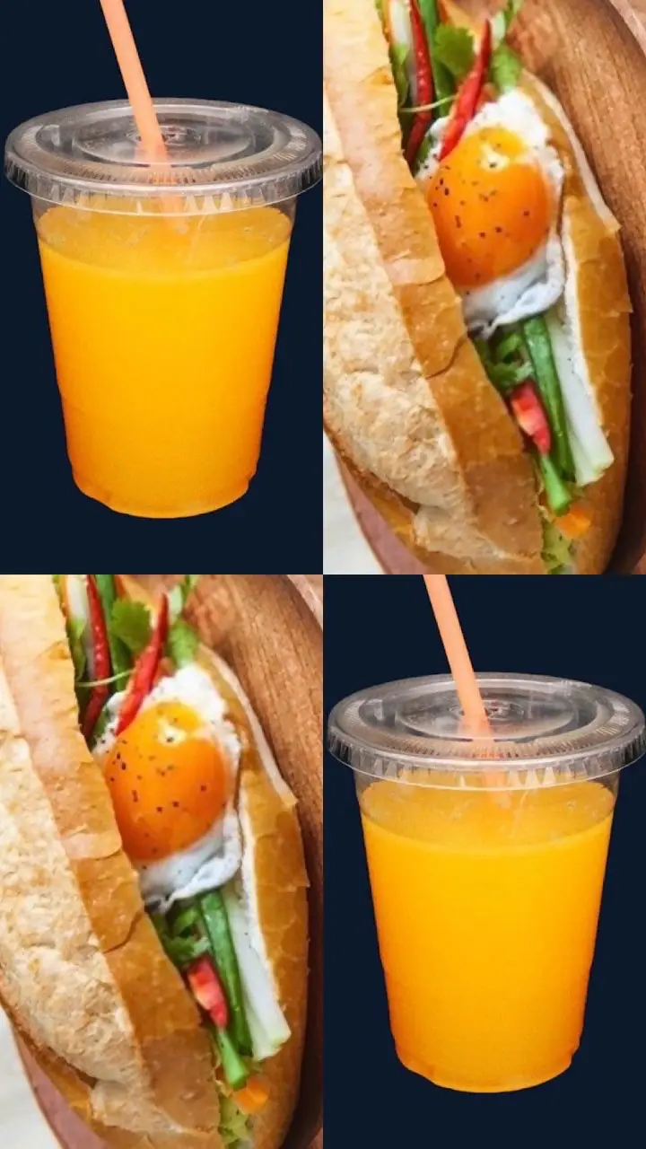 Hình ảnh Combo Bánh mì đặc biệt + Cam vắt