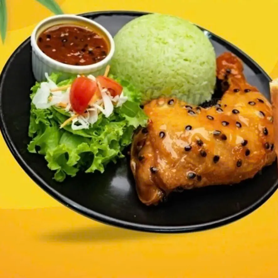 Hình ảnh Cơm đùi gốc tư sốt chanh dây