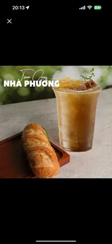 Hình ảnh Combo bánh mì dầu hành chay - trà chanh