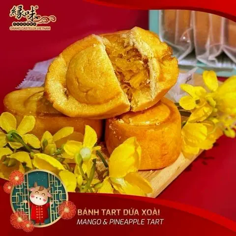Hình ảnh Bánh tart dứa- Hình thỏi vàng
