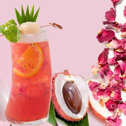 Hình ảnh  Trà vải hoa hồng
