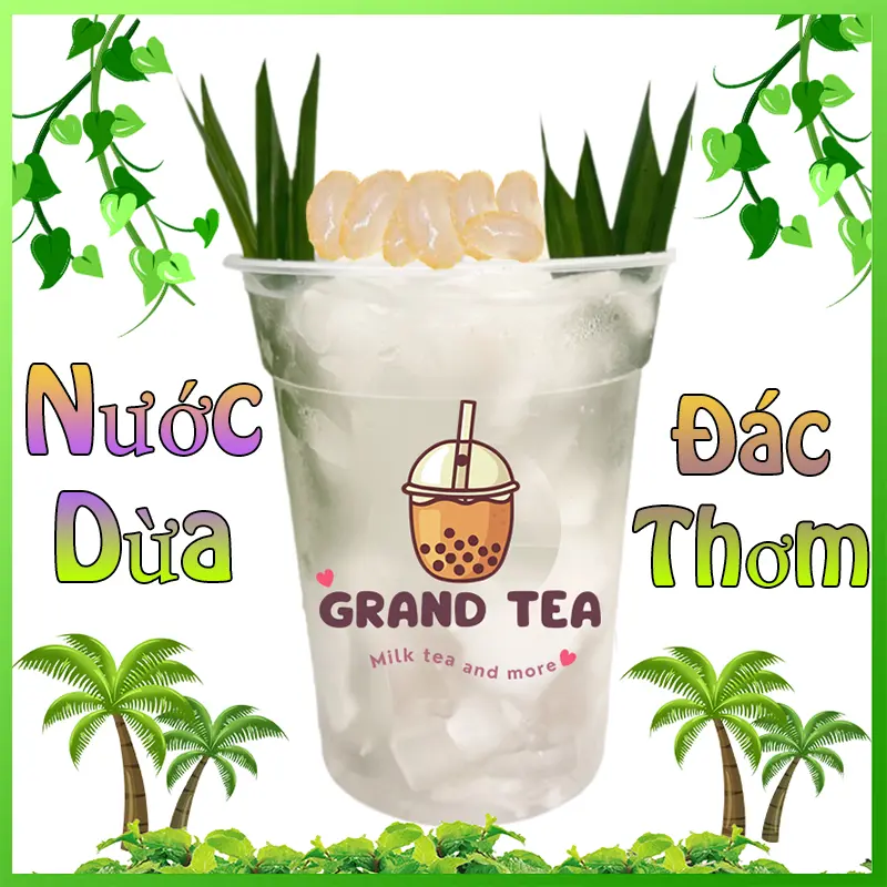 Hình ảnh Nước dừa hạt đác/Coconut Water With Đác Seeds