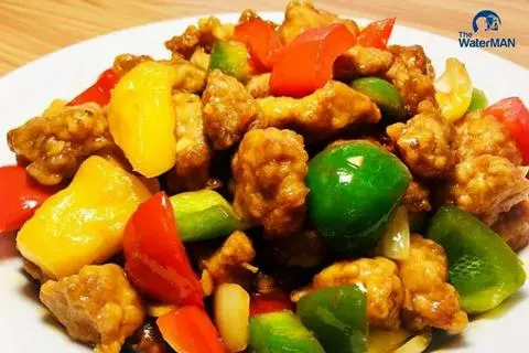 Hình ảnh Cơm gà sốt chua ngọt