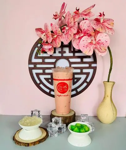 Hình ảnh Trà sữa hoa anh đào