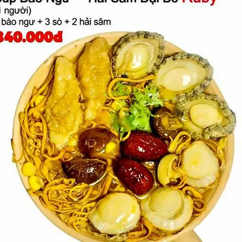 Hình ảnh Súp bào ngư - Hải sâm đại bổ ruby