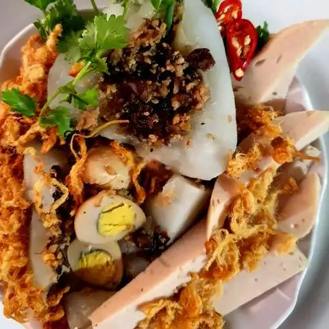 Hình ảnh Combo bánh giò chả lụa trà bông