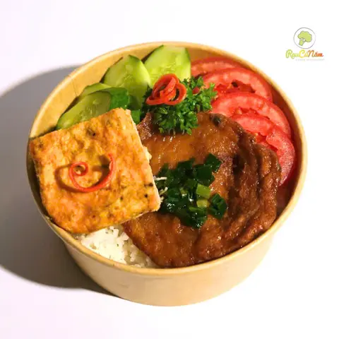 Hình ảnh Cơm sườn chả chay (không kèm canh)