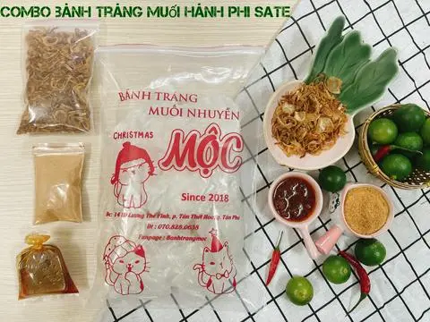 Hình ảnh Combo Bánh Tráng Muối - Hành phi -Sate