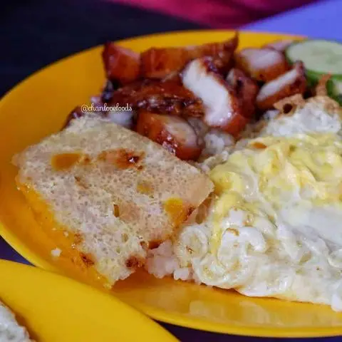 Hình ảnh cơm ba rọi bì chả 