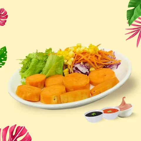 Hình ảnh Khoai lang hấp + Salad