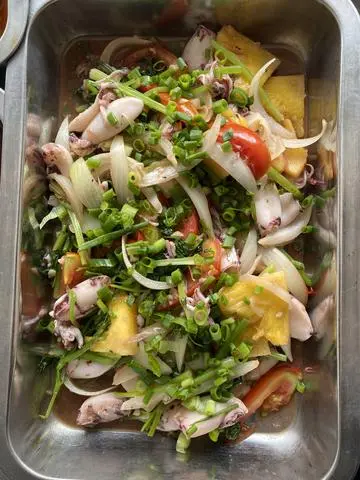 Hình ảnh mực xào thơm cà