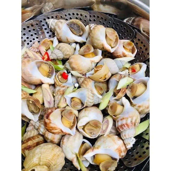 Hình ảnh ốc bươu lót hấp thái cay nồng nàng ❤❤