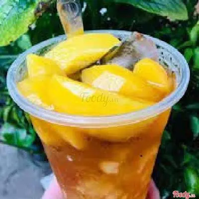 Hình ảnh Trà đào Kèm Thủy Tinh 3Q - đào Miếng - Size L