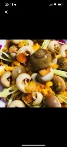 Hình ảnh ốc mỡ xào bơ bắp 
