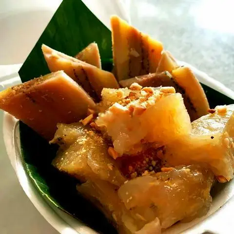Hình ảnh Chuối hấp - chuối xắt