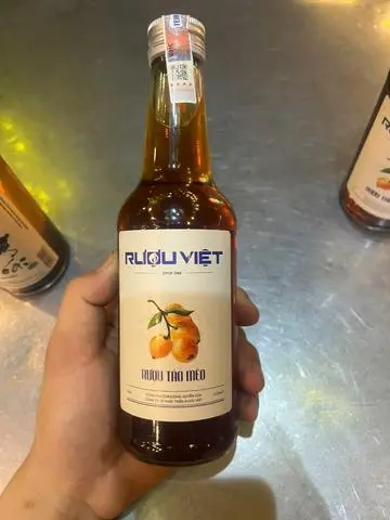 Hình ảnh rượu táo mèo chai nhỏ