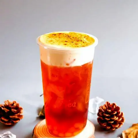 Hình ảnh Trà Đen Kem Trứng Nướng
