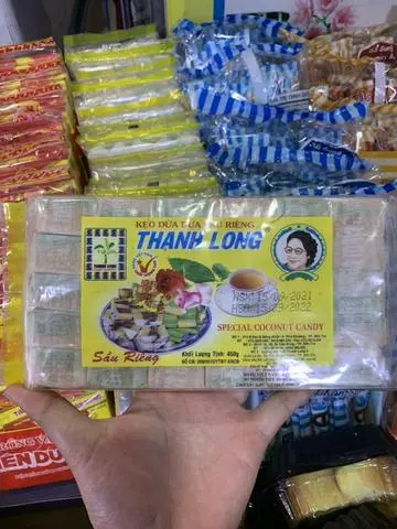 Hình ảnh Kẹo dừa sầu riêng Thanh Long (đặc sản Bến Tre)
