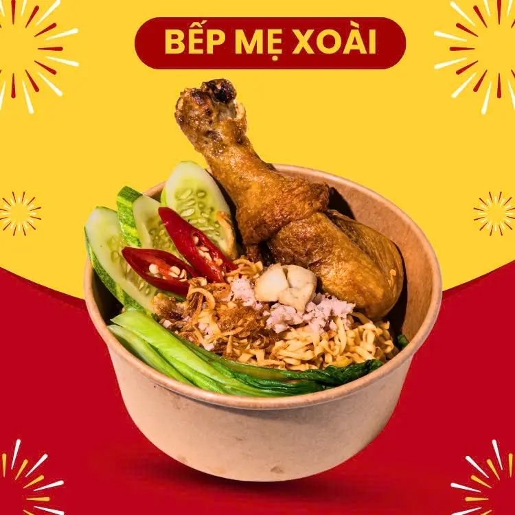 Hình ảnh Mỳ Trộn Đùi Gà Mắm Tỏi 