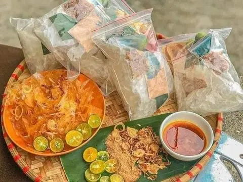 Hình ảnh Bánh tráng phơi sương túi zip hành phi ( 10 bịch) 
