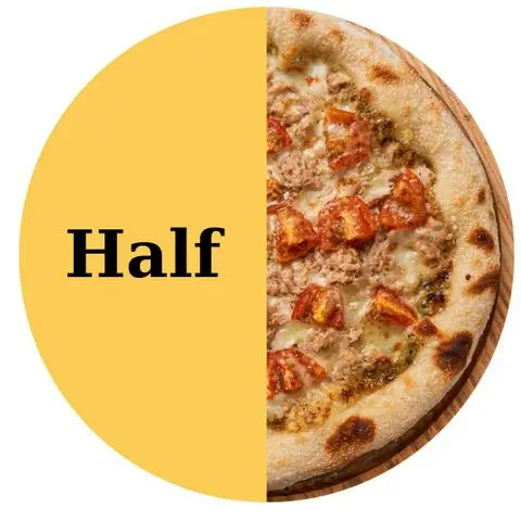 Hình ảnh Pizza Basil Tomato Half