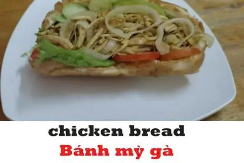 Hình ảnh bánh mì gà